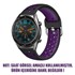 Microsonic Huawei Watch GT3 46mm Rainbow Sport Band Kordon Siyah Mor 2