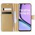 Microsonic Realme Note 60 Kılıf Delux Leather Wallet Gold 1