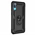 Microsonic Samsung Galaxy A02 Kılıf Military Ring Holder Siyah 2