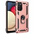 Microsonic Samsung Galaxy A02s Kılıf Military Ring Holder Rose Gold 1