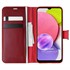 Microsonic Samsung Galaxy A03s Kılıf Delux Leather Wallet Kırmızı 1