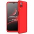 Microsonic Samsung Galaxy A12 Kılıf Double Dip 360 Protective Kırmızı 1