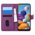 Microsonic Samsung Galaxy A21 Kılıf Fabric Book Wallet Mor 1