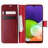Microsonic Samsung Galaxy A22 4G Kılıf Delux Leather Wallet Kırmızı 1