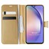 Microsonic Samsung Galaxy A54 Kılıf Delux Leather Wallet Gold 1