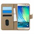 Microsonic Samsung Galaxy A7 Kılıf Fabric Book Wallet Gold 1