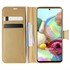 Microsonic Samsung Galaxy A71 Kılıf Delux Leather Wallet Gold 1