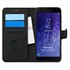 Microsonic Samsung Galaxy J4 Kılıf Fabric Book Wallet Siyah 1