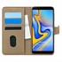 Microsonic Samsung Galaxy J6 Plus Kılıf Fabric Book Wallet Gold 1