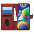 Microsonic Samsung Galaxy M21 Kılıf Fabric Book Wallet Kırmızı 1