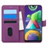 Microsonic Samsung Galaxy M21 Kılıf Fabric Book Wallet Mor 1