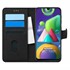 Microsonic Samsung Galaxy M21 Kılıf Fabric Book Wallet Siyah 1