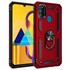 Microsonic Samsung Galaxy M30s Kılıf Military Ring Holder Kırmızı 1