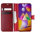 Microsonic Samsung Galaxy M31s Kılıf Delux Leather Wallet Kırmızı 1