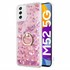 Microsonic Samsung Galaxy M52 Kılıf Glitter Liquid Holder Pembe 1