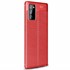 Microsonic Samsung Galaxy Note 20 Kılıf Deri Dokulu Silikon Kırmızı 2
