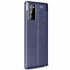 Microsonic Samsung Galaxy Note 20 Kılıf Deri Dokulu Silikon Lacivert 2