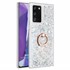 Microsonic Samsung Galaxy Note 20 Kılıf Glitter Liquid Holder Gümüş 1