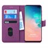 Microsonic Samsung Galaxy S10 Plus Kılıf Fabric Book Wallet Mor 1