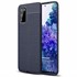 Microsonic Samsung Galaxy S20 FE Kılıf Deri Dokulu Silikon Lacivert 1