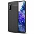 Microsonic Samsung Galaxy S20 FE Kılıf Deri Dokulu Silikon Siyah 1