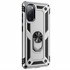 Microsonic Samsung Galaxy S20 FE Kılıf Military Ring Holder Gümüş 2