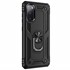 Microsonic Samsung Galaxy S20 FE Kılıf Military Ring Holder Siyah 2
