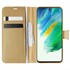 Microsonic Samsung Galaxy S21 FE Kılıf Delux Leather Wallet Gold 1