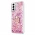 Microsonic Samsung Galaxy S21 FE Kılıf Glitter Liquid Holder Pembe 2