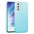 Microsonic Samsung Galaxy S21 FE Kılıf Sparkle Shiny Mavi 1