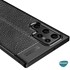 Microsonic Samsung Galaxy S22 Ultra Kılıf Deri Dokulu Silikon Siyah 6