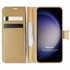 Microsonic Samsung Galaxy S23 Kılıf Delux Leather Wallet Gold 1