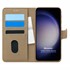 Microsonic Samsung Galaxy S23 Plus Kılıf Fabric Book Wallet Gold 1