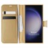 Microsonic Samsung Galaxy S23 Ultra Kılıf Delux Leather Wallet Gold 1
