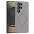 Microsonic Samsung Galaxy S25 Ultra Kılıf MagLeather Pro Gri 1