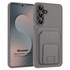 Microsonic Samsung Galaxy S25 FE Kılıf PocketPro Litchi Gri 1