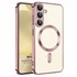Microsonic Samsung Galaxy S25 Kılıf MagSafe Luxury Electroplate Rose Gold 1