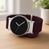 Microsonic Samsung Galaxy Watch 8 Classic 46mm Kordon FlexWeave Kumaş Mürdüm 5