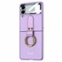 Microsonic Samsung Galaxy Z Flip 3 Kılıf Ring Fall Platinum Mor 1