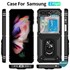 Microsonic Samsung Galaxy Z Flip 6 Kılıf Military Ring Holder Lacivert 5