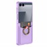 Microsonic Samsung Galaxy Z Flip 7 Kılıf LuxRing Wallet Lila 1