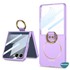 Microsonic Samsung Galaxy Z Flip 7 Kılıf Ring Fall Platinum Lila 2