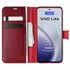 Microsonic Vivo V40 Lite Kılıf Delux Leather Wallet Kırmızı 1
