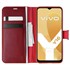 Microsonic Vivo Y16 Kılıf Delux Leather Wallet Kırmızı 1