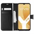 Microsonic Vivo Y16 Kılıf Delux Leather Wallet Siyah 1