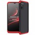 Microsonic Xiaomi Poco M3 Kılıf Double Dip 360 Protective Siyah Kırmızı 1