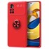 Microsonic Xiaomi Poco M4 Pro 4G Kılıf Kickstand Ring Holder Kırmızı 1