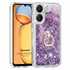 Microsonic Xiaomi Redmi 13C Kılıf Glitter Liquid Holder Mor 1