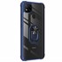 Microsonic Xiaomi Redmi 9C Kılıf Grande Clear Ring Holder Lacivert 2