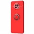 Microsonic Xiaomi Redmi Note 9T Kılıf Kickstand Ring Holder Kırmızı 2